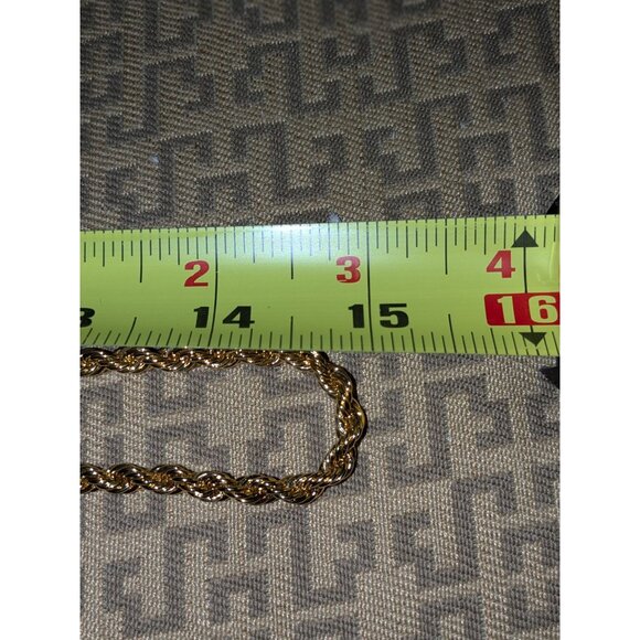 Gold-Plated Rope Chain Necklace 30 Inches Long - Picture 3 of 4